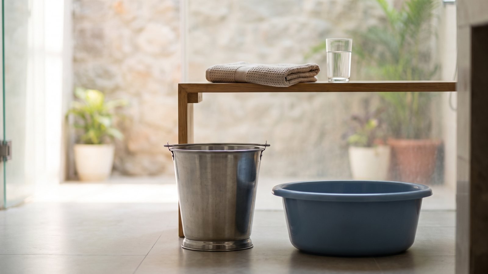 Piles vs fissure vs fistula - sitz bath tub and towel in a clean bathroom